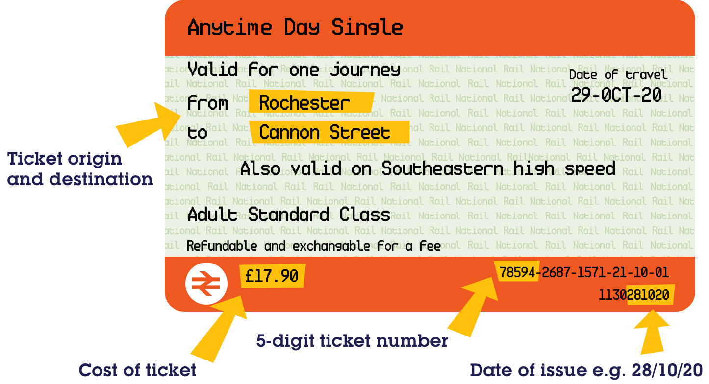 Single Return Ticket Details